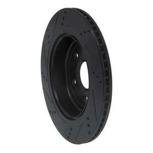 Chevrolet SS Brake Rotor (1) - Rear Right - R1 Concepts - Drilled & Slotted - Black - `08-`17